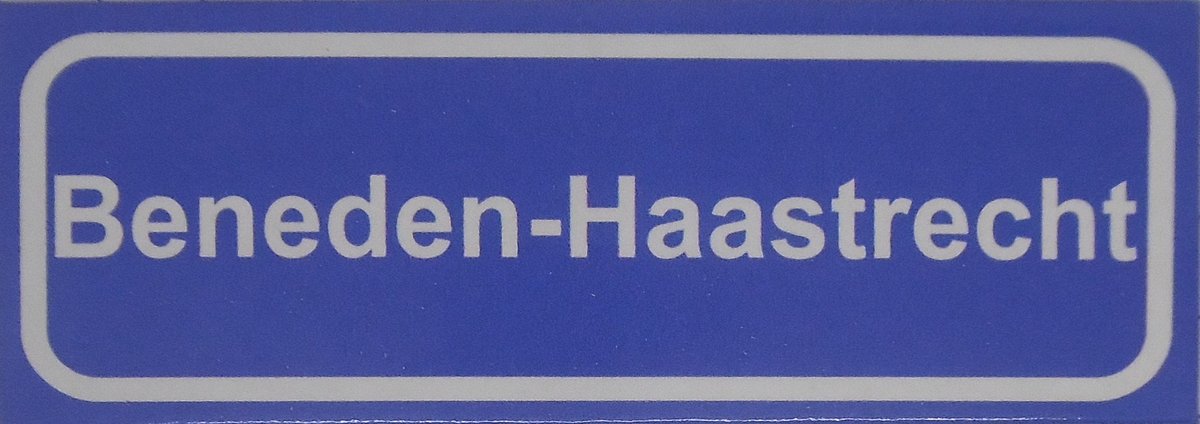 Souv© - koelkast magneet - plaatsnaam bord - kombord - souvenir - koelkastmagneetje - relatiegeschenk Beneden-Haastrecht