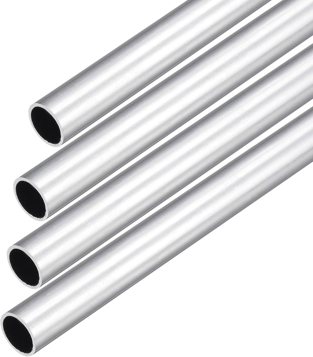 DMiotech 4Pack (11mm OD x 9mm ID) 6063 Aluminum Round Tube 300mm Length Industry Metal Tube for Machinery Frame - ShopVlot