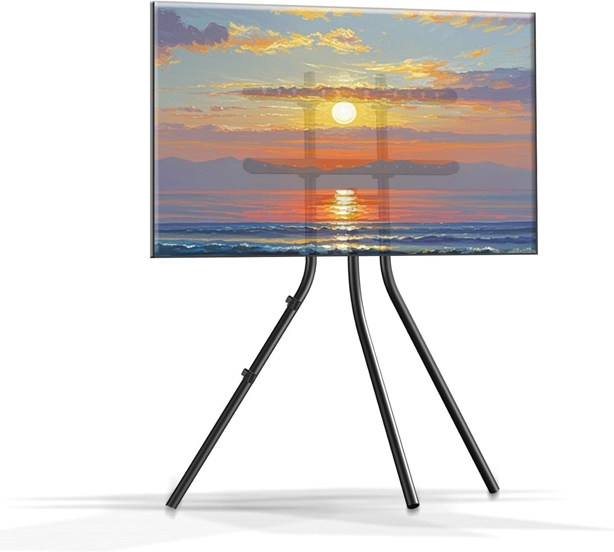 TV Stand Tripod for 42-86 Inch Flat Screen up to 65 kg, Height Adjustable TV Stand with Three Legs for Living Room - ShopVlot