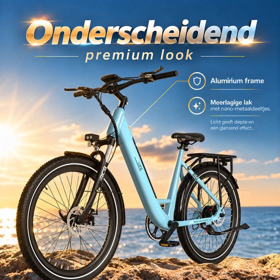 RCB G6 Elektrische Fiets - 27.5 Inch - 250W - 36V 13Ah -7 versnellingen- met App en NFC - blauw van RCB — afbeelding 4
