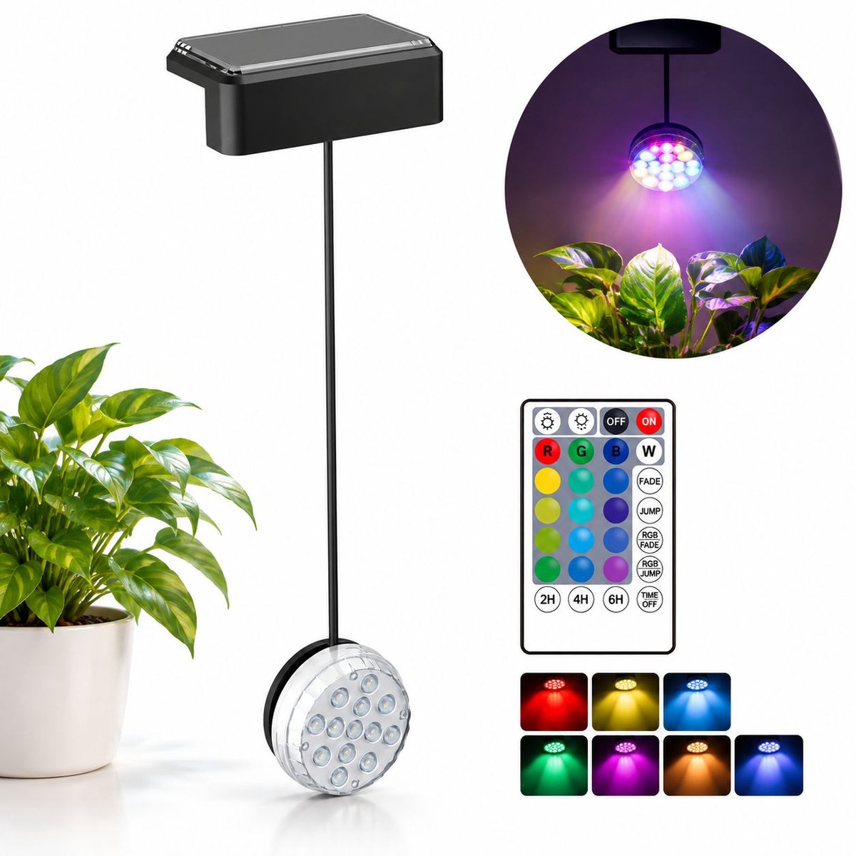 VHV - Zonne-energie zwembad lamp - LED-onder water lamp - Energie zuinig en milieu vriendelijk - Waterdicht materiaal - veilige spanning - Met afstandsbediening - Eenvoudig te installeren
