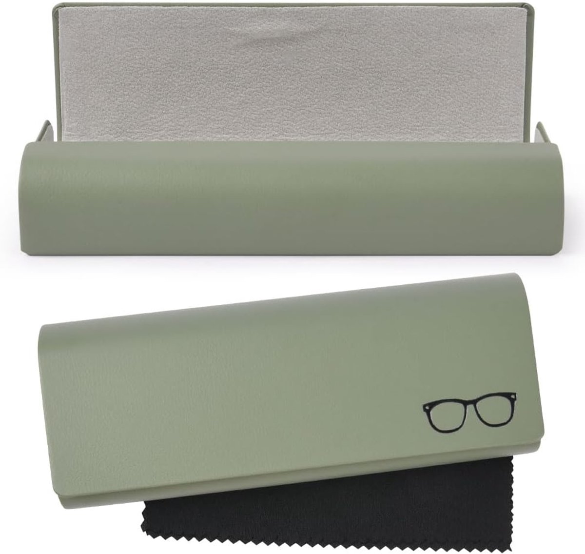 Bril etui hard etui - PU leer - met schoonmaakdoek - ideaal voor reizen - ShopVlot