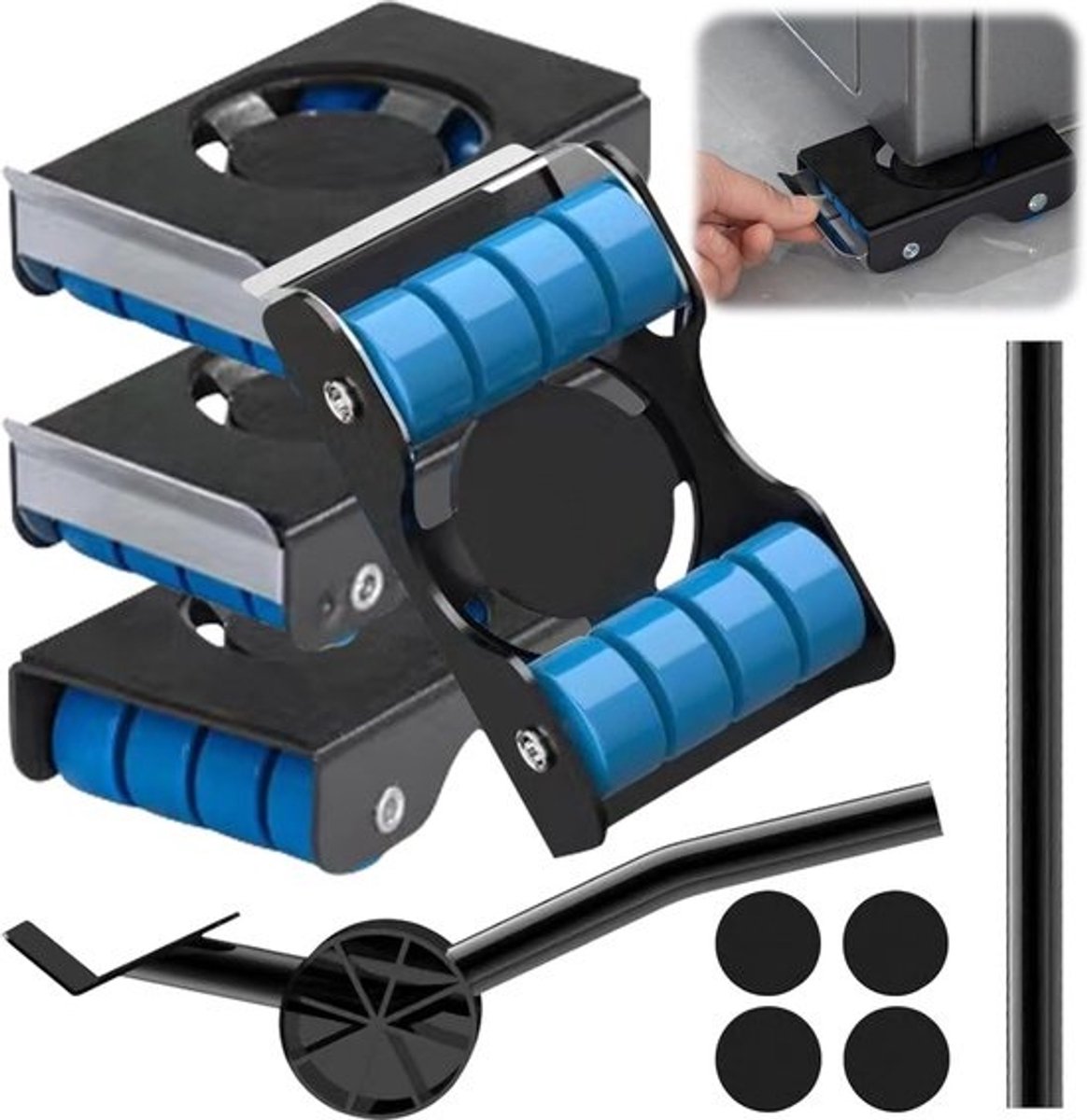 Meubellifter en transportwielen - innovatief antislipdesign - 5 stuks