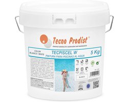 Tecno Prodist TECPISCEL W Paint for Pools 5 kg White High Strength and Durability High Coverage Flexibility Adhesion - ShopVlot