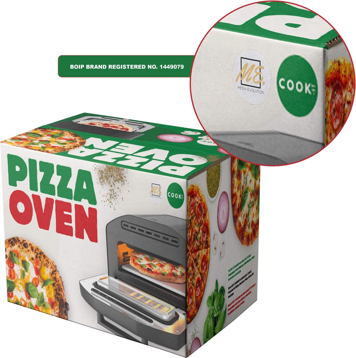 COOK-IT Elektrische Pizza Oven – Pizzaoven tot 450°C – 2100W – Voor Pizza’s tot 12 Inch – 5 Pizza Programma’s – Italiaanse, Amerikaanse & Crispy Pizza – foto 7