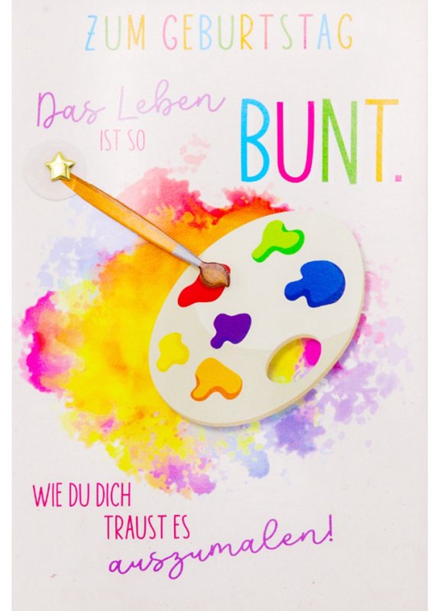 SUSY CARD verjaardag wenskaart Kleuren, 115×170 mm, met envelop