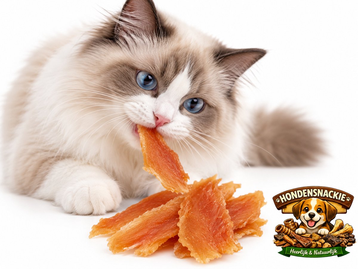 Hondensnackie Zachte Kipfilet Kat - Kattensnack - 92% Kip - Mals