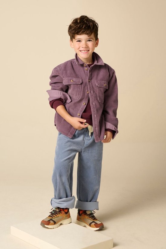 Donkerpaarse Corduroy Overhemd