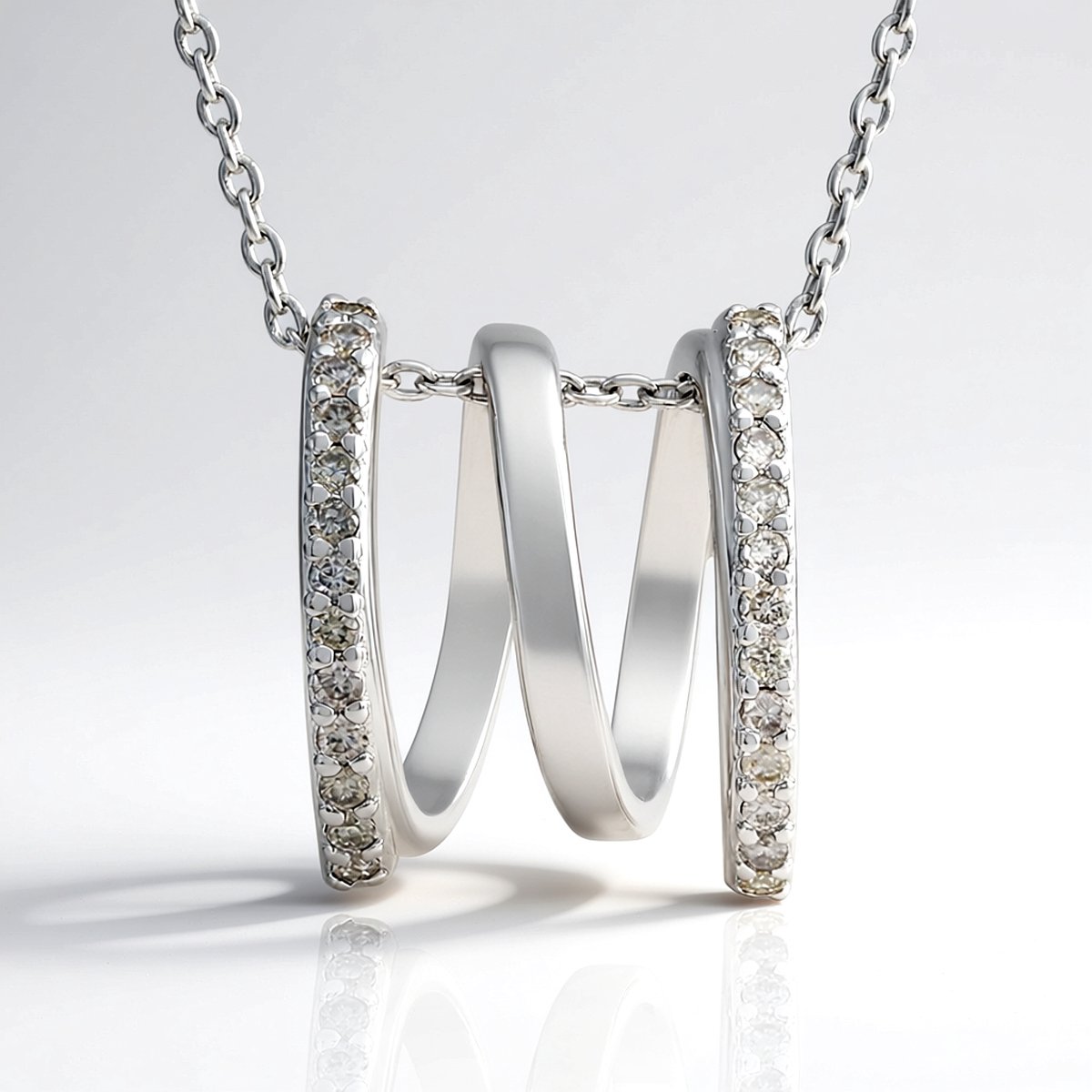 Cavill - Zilveren halsketting - 925 Sterling Zilver Gerhodineerd - 26 Afrikaanse Chocoladebruine diamanten 0,23 ct - Elegant middellang