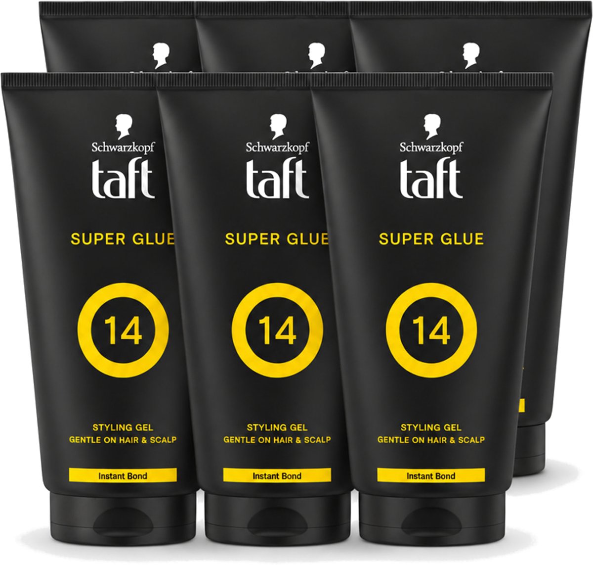6 x Taft - Super Glue 14 - Styling Gel - Ultieme stevigheid - 150 ml - Voordeelverpakking - 6 stuks