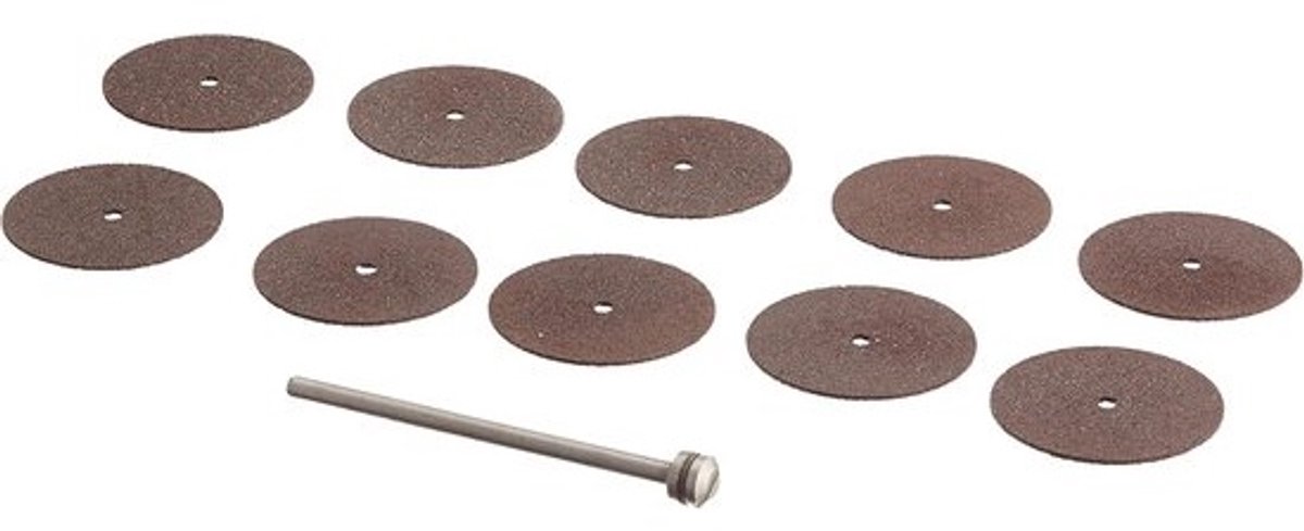 Set slijpschijven - Doorslijpschijven - Voor metaalbewerking - Inclusief drager - 22 mm - Grijs