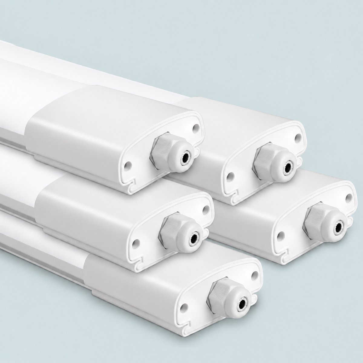 LOVHAUS 5-Pack LED TL Armaturen 90 cm - 30W 3300 lm - 4000K - IP65 - Koppelbaar