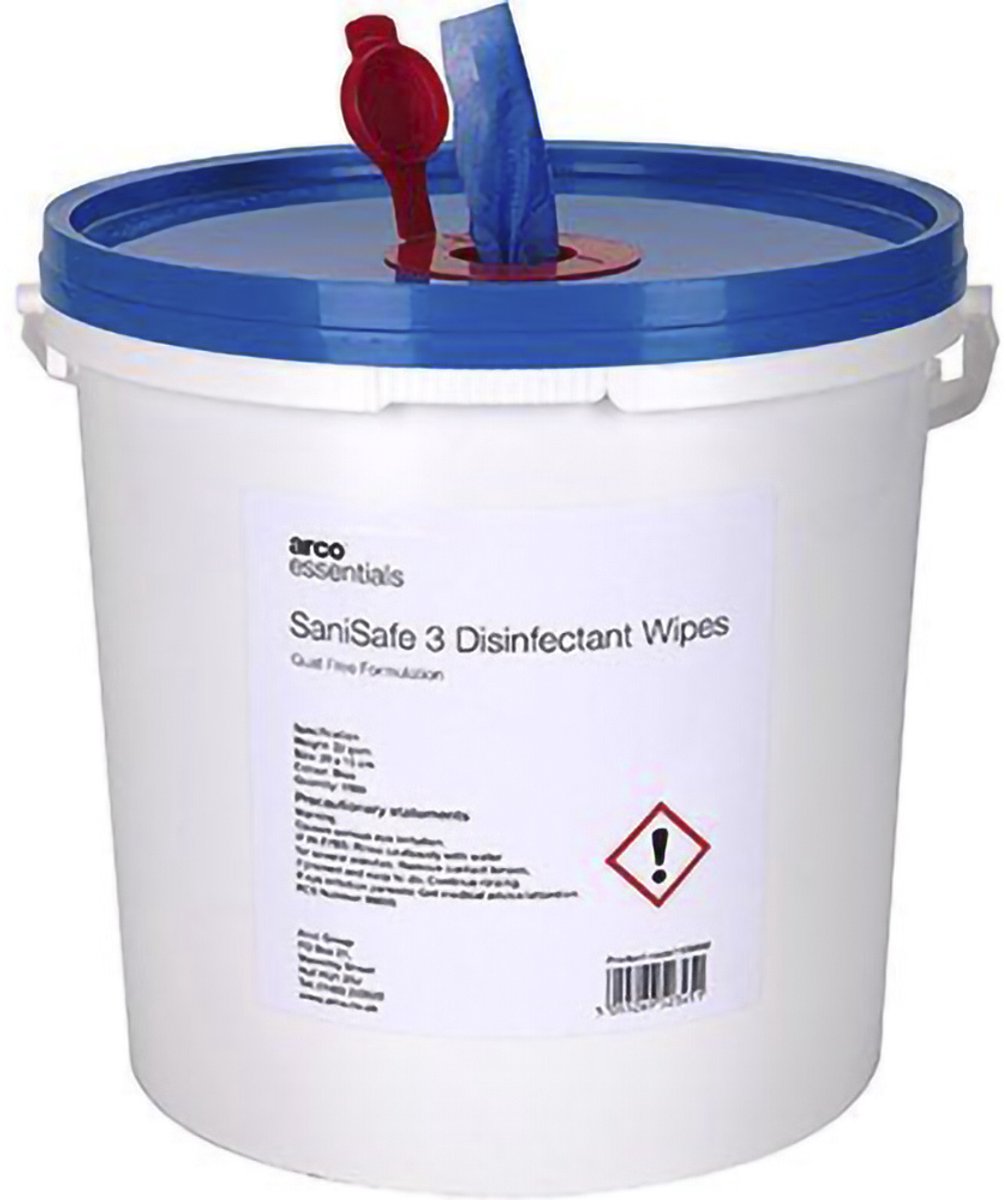 Arco - Desinfectiedoek - Essentials - Sanisafe 3 - Quat-Free - 1500 stuks in Emmer - 20 x 15 cm - AO-1129600