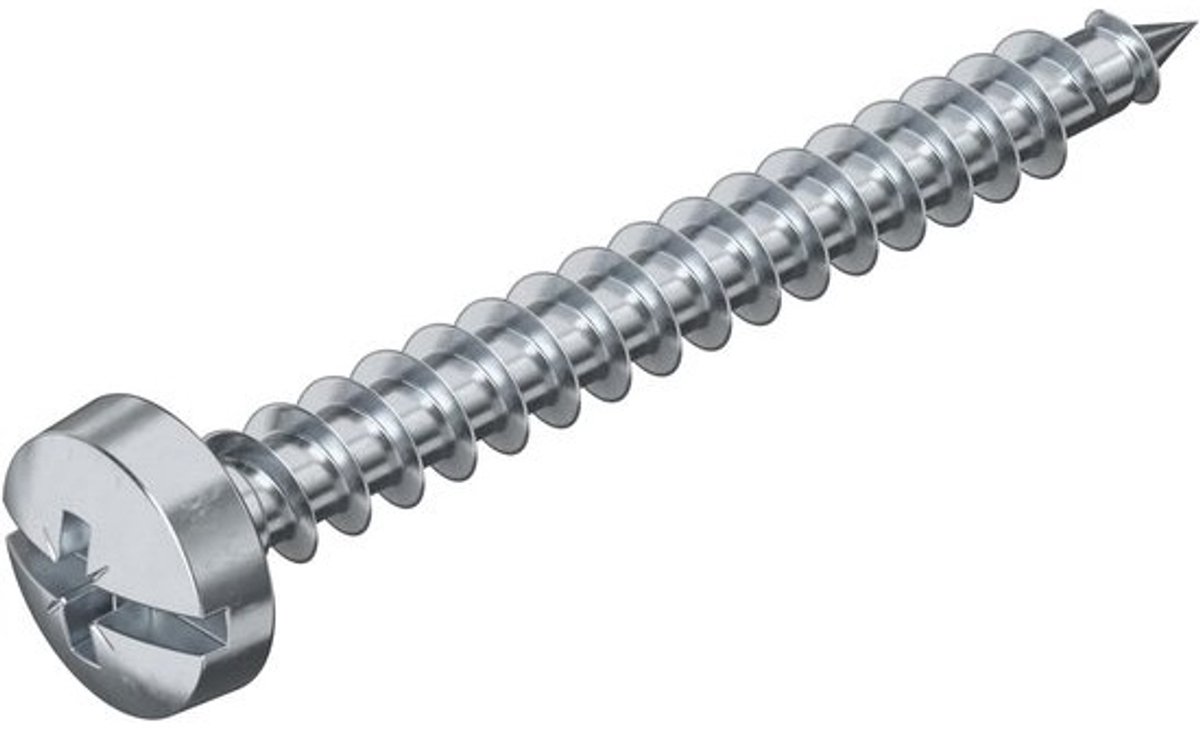 Verbindingsschroef - Metaalschroef - Voor het bevestigen van materialen - Vergulde afwerking - 4.5 x 35 mm - Goudkleurig