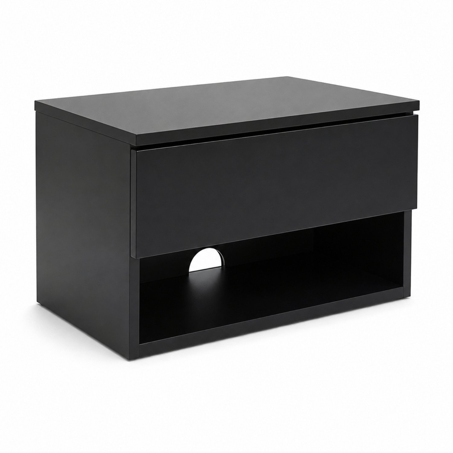 SCENA LIVING - Nachtkastje - Wandnachtkastje met lade en plank, 40 x 30 x 21,5 cm