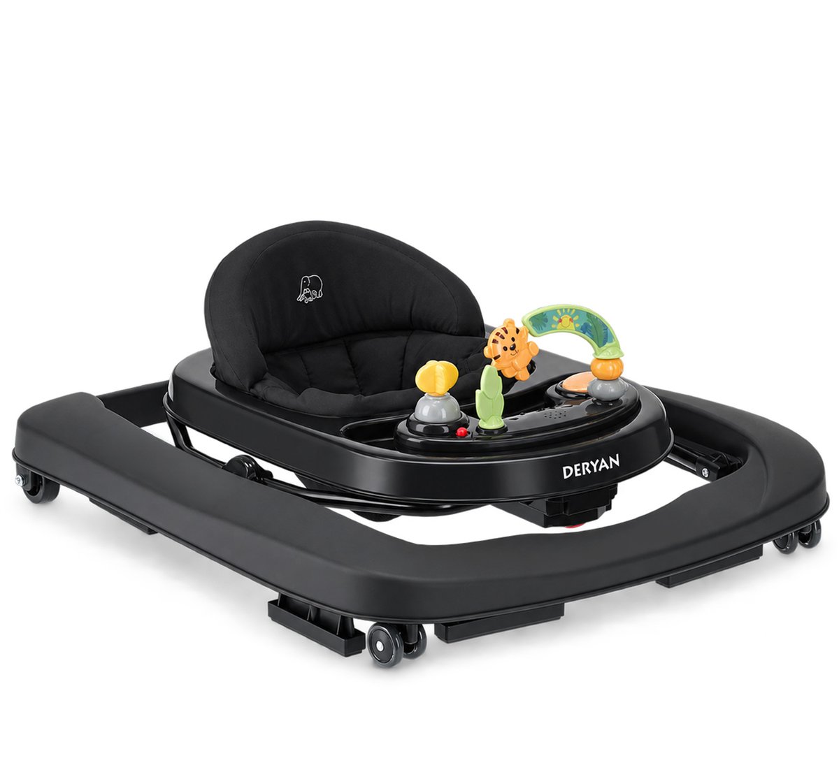 Deryan Luxe 2-in-1 Loopstoel - Inclusief speelset - Inklapbaar - Zwart – foto 4