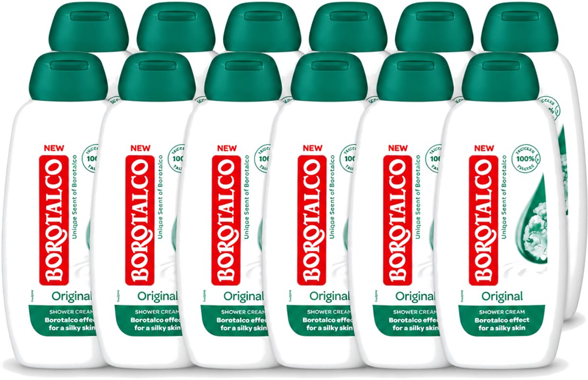 12 x Borotalco – Douchegel – Original – 250 ml - Voordeelverpakking - 12 stuks