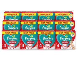 12 x Pampers - Baby-Dry Pants - Luierbroekjes - Maat 4 (9-15 kg) - Comfort Fit - 108 Luiers - Voordeelverpakking - 12 stuks