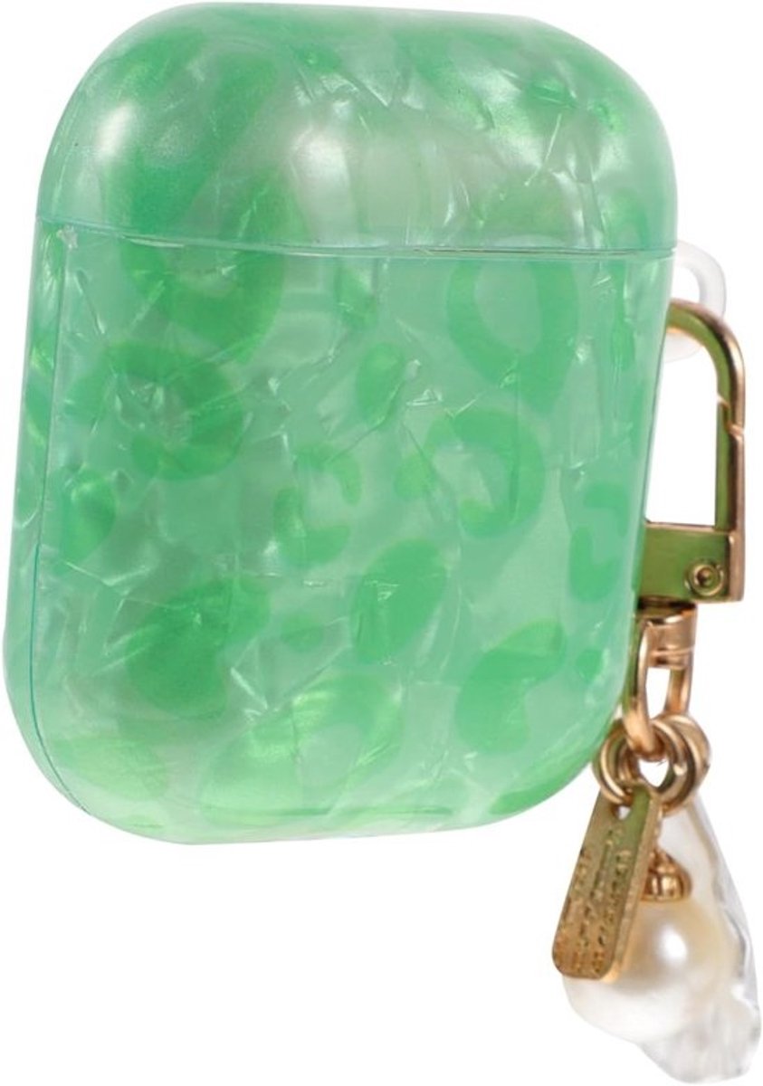 Hoes voor koptelefoon - Opbergtas voor oortelefoon - Draagbare bescherming - Valbestendig TPU-materiaal - 6 x 4.5 x 2.5 cm - Lichtgroen