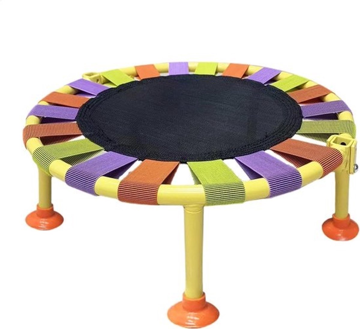 Opvouwbare trampoline - Binnentrampoline - Fitnesstrampoline - Voor binnenoefeningen - Voor thuisgebruik - Draagbaar - Opvouwbaar ontwerp - 48.5 x 26.6 x 9.1 cm - Colorful2