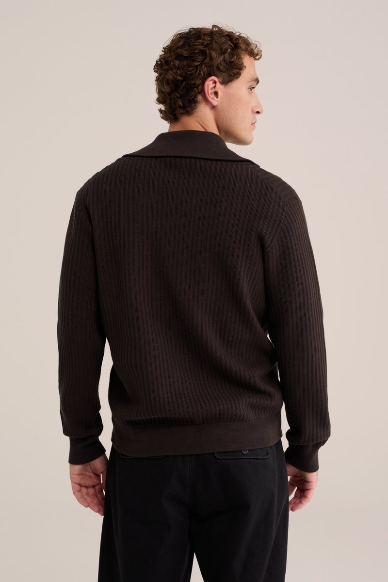 WE Fashion Heren regular fit gebreid vest