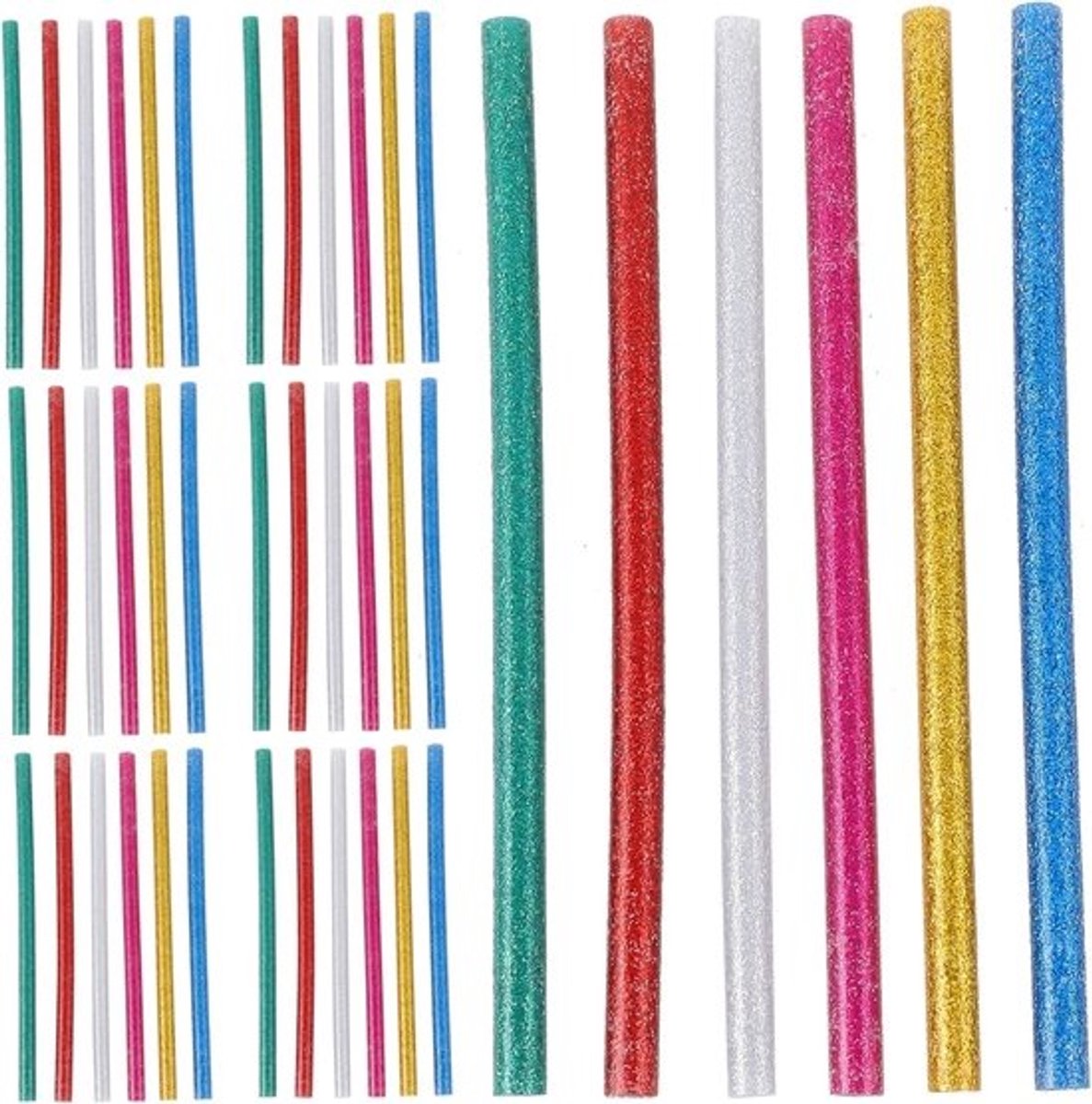 Smeltlijmsticks - Lijmstaafjes - Knutselen en decoreren - Snelle hechting - 15 cm x 7 mm - Multikleur