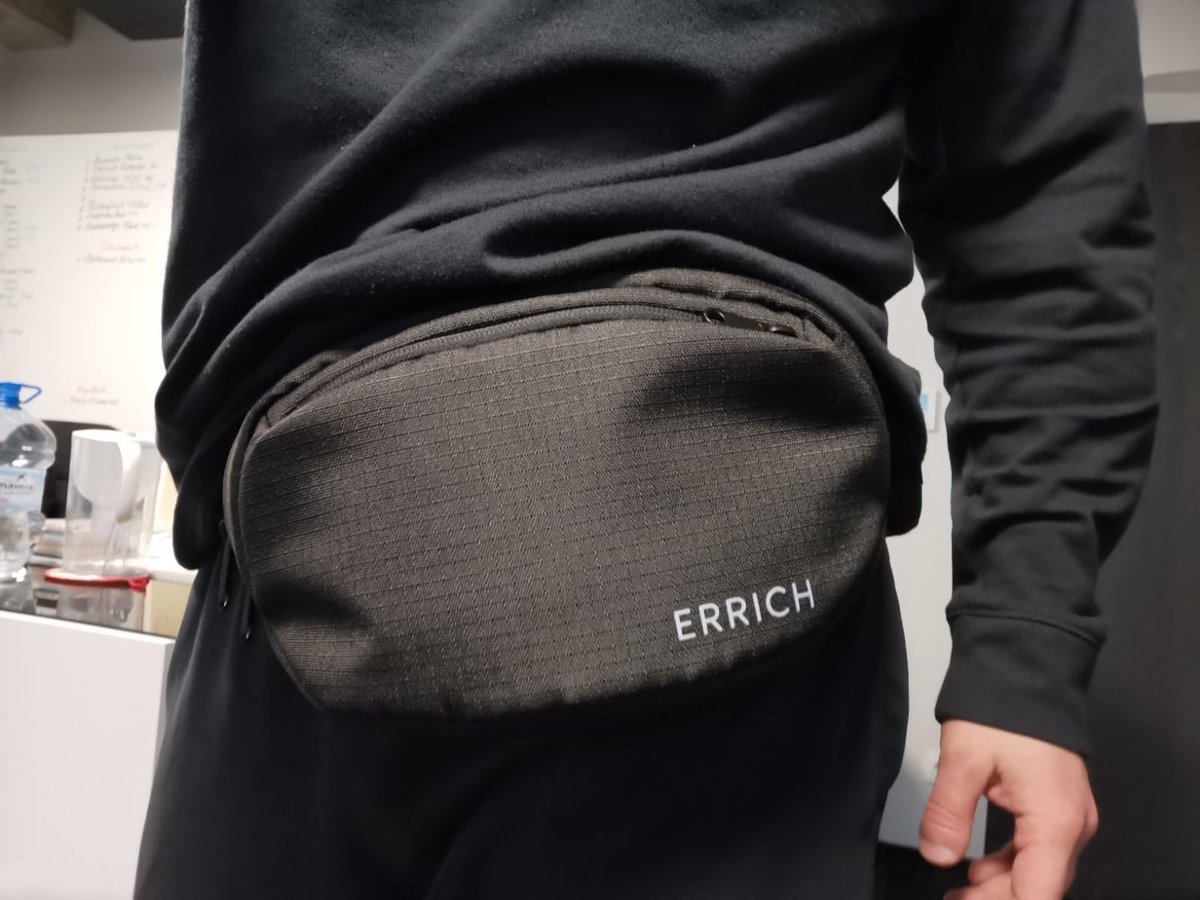 ERRICH heuptas, zwart, meerdere kamers, 3 liter, verstelbare riem, heuptasje voor mannen en vrouwen - ShopVlot