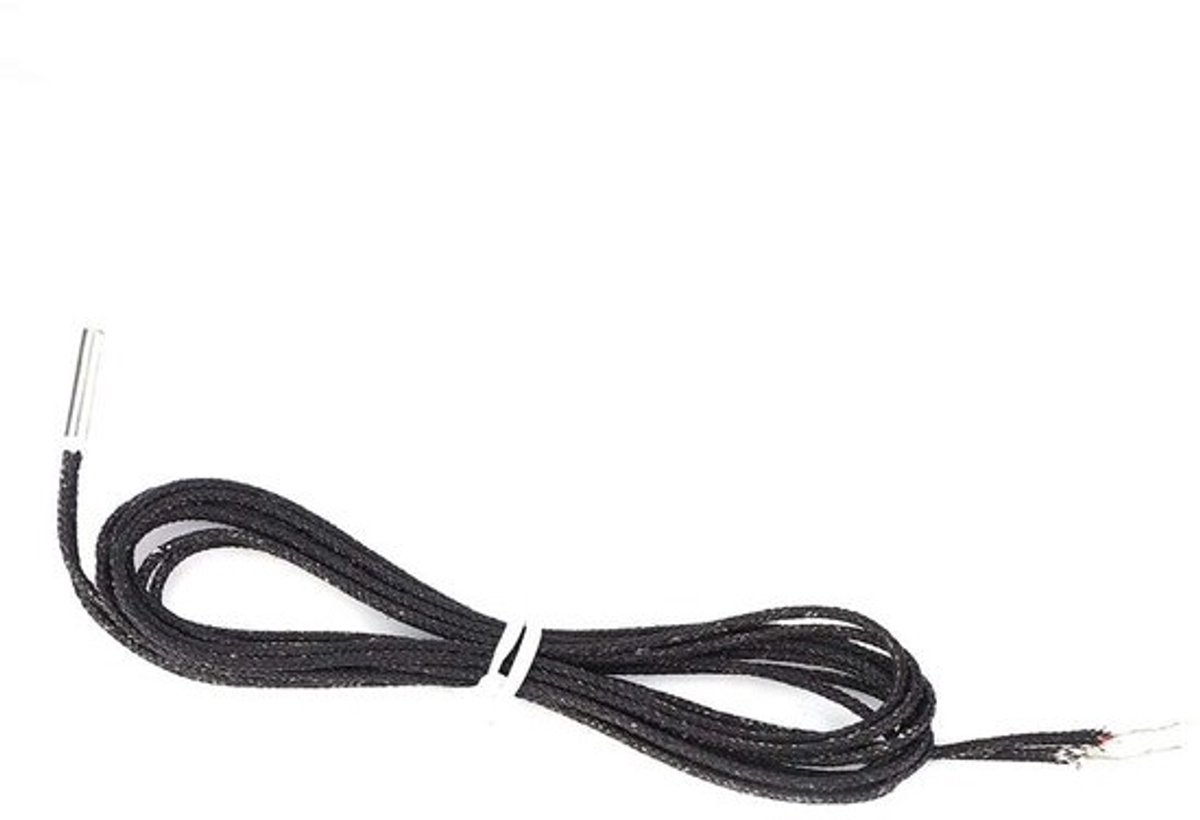 Temperatuursensor - Thermistor Sonda - Voor temperatuurmeting - Waterdicht roestvrij staal - Kabel van 1 Meter
