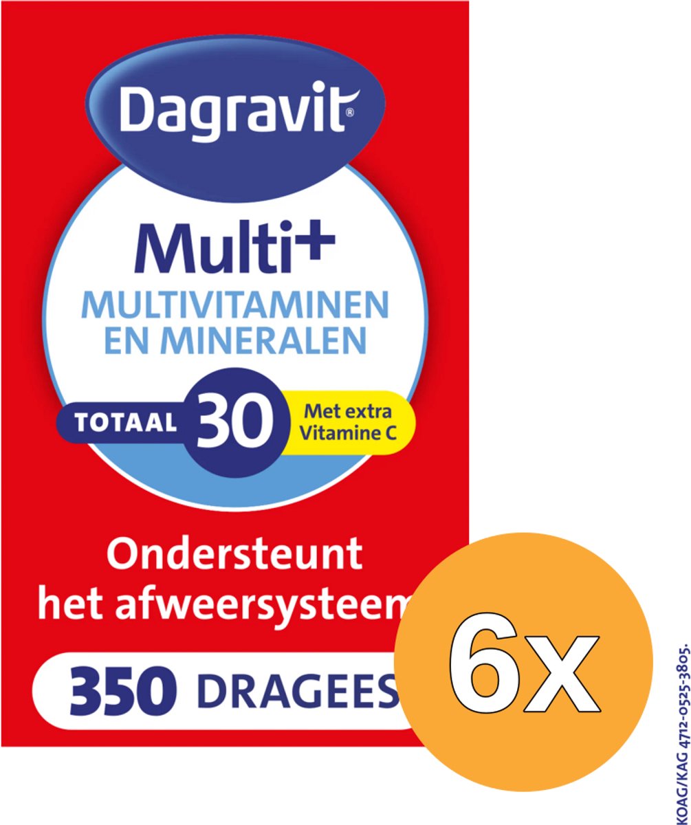 6x Dagravit Totaal 30 Multivitaminen (350 dragees)