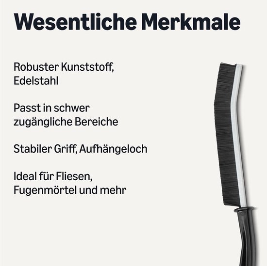 VHV - Voegenborstel Set (12 Stuks) - Smalle Schoonmaakborstels 23cm - Tegelborstel - Reinigingsborstel - Badkamerborstel - Kierenborstel met Harde Haren - Voor Badkamer Voegen, Douche & Keuken Hoekjes — afbeelding 4