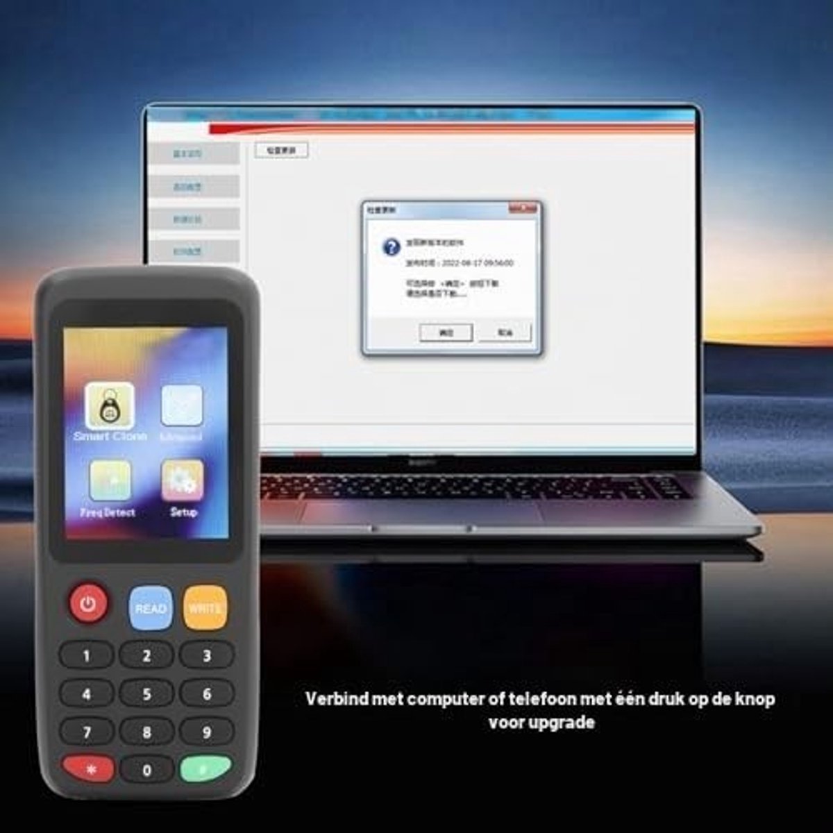 NFC Kaartlezer en RFID Duplicator voor IC ID Kaarten, Slimme Kaart Copier met 5 UID Buckles en 5 UID Kaarten, Geschikt voor Beveiliging en Toegangscontrole