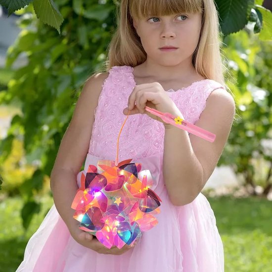 Creatieve Lampion Set voor Kinderen, LED Lampion Stok, Multicolour Lampionen voor Feestjes, Knutselen, Halloween en Kerst — afbeelding 5