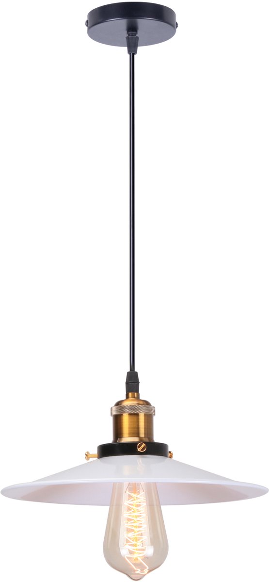 Industriële Hanglamp Slaapkamer E27 Kroonluchter Retro 26cm Plafondlamp voor Woonkamer Wit