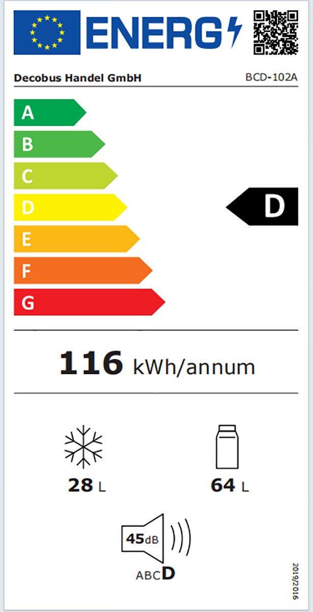 Eendeurs minikoelkast 29L alleen koelfunctie goudkleurig energielabel A geluidsniveau 38 dB voor studentenkamer kantoor en slaapkamer afmetingen 55*40*39 cm van learnlogic — afbeelding 2
