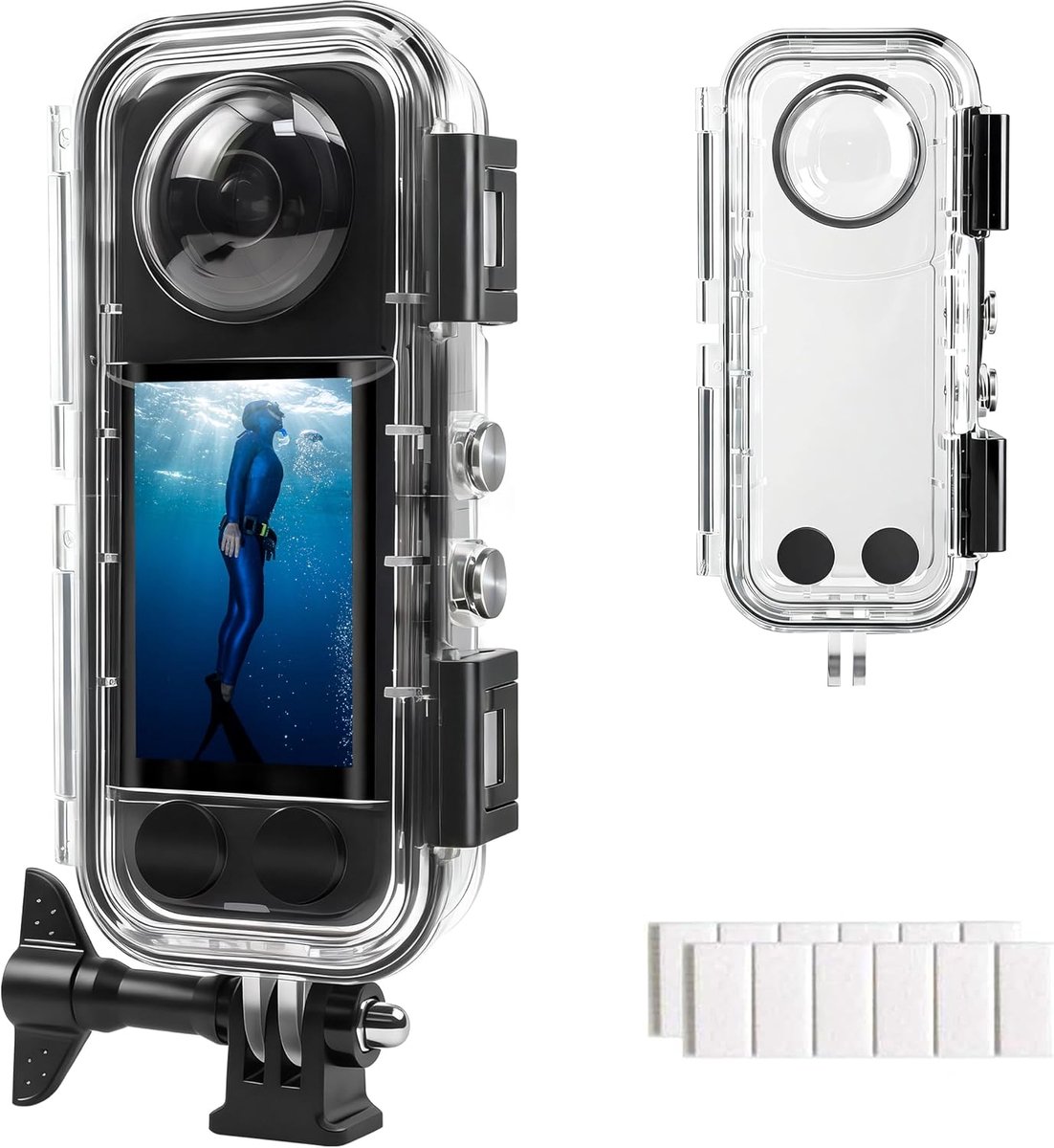 Onzichtbare duikbehuizing - 40 m dompeldiepte - HD optische glazen lens - ideaal voor onderwaterfotografie - ShopVlot