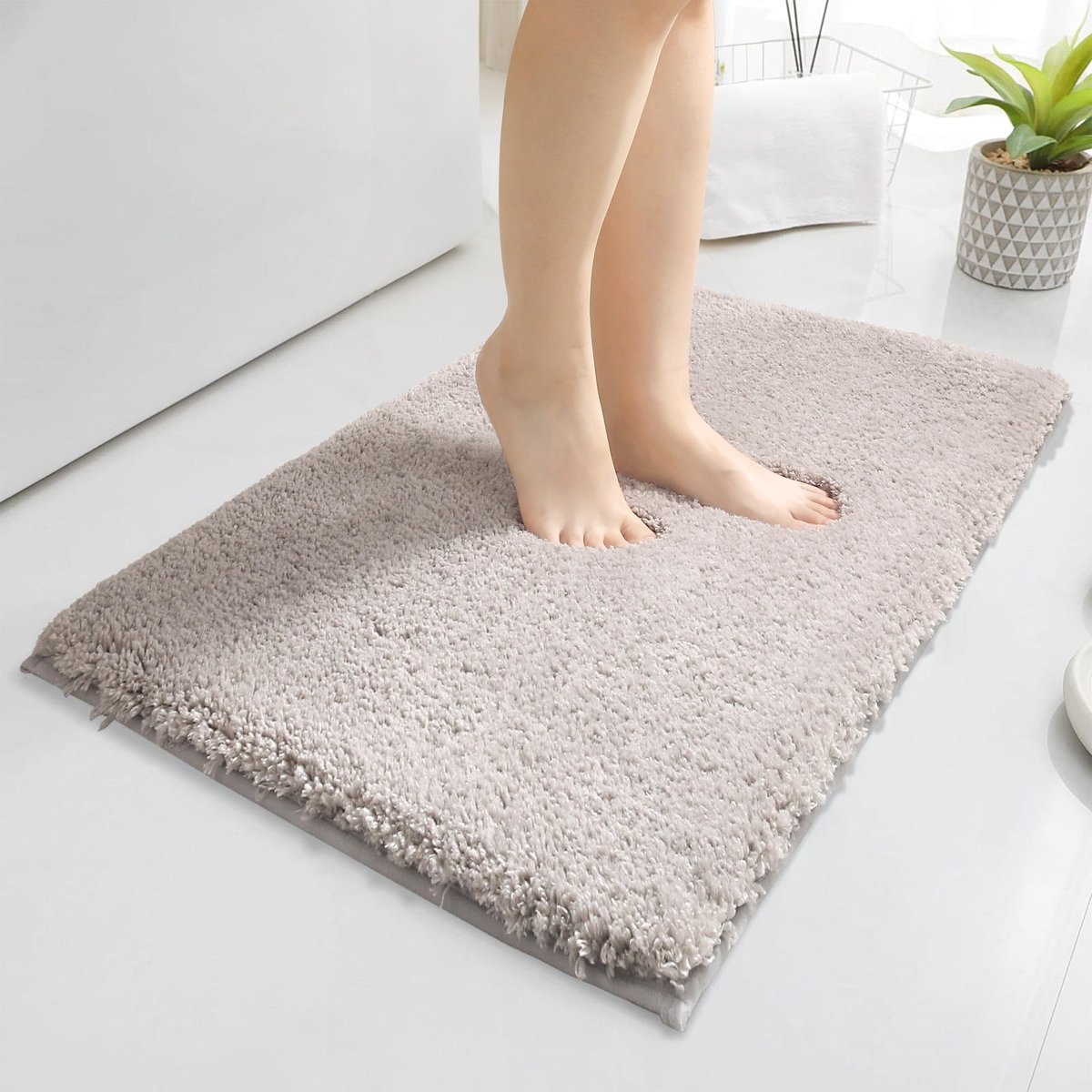 Baahrnom 80 x 120 cm badkamertapijten, antislip bash-matten met waterabsorberend, zachte microvezel badmatten duurzame - ShopVlot