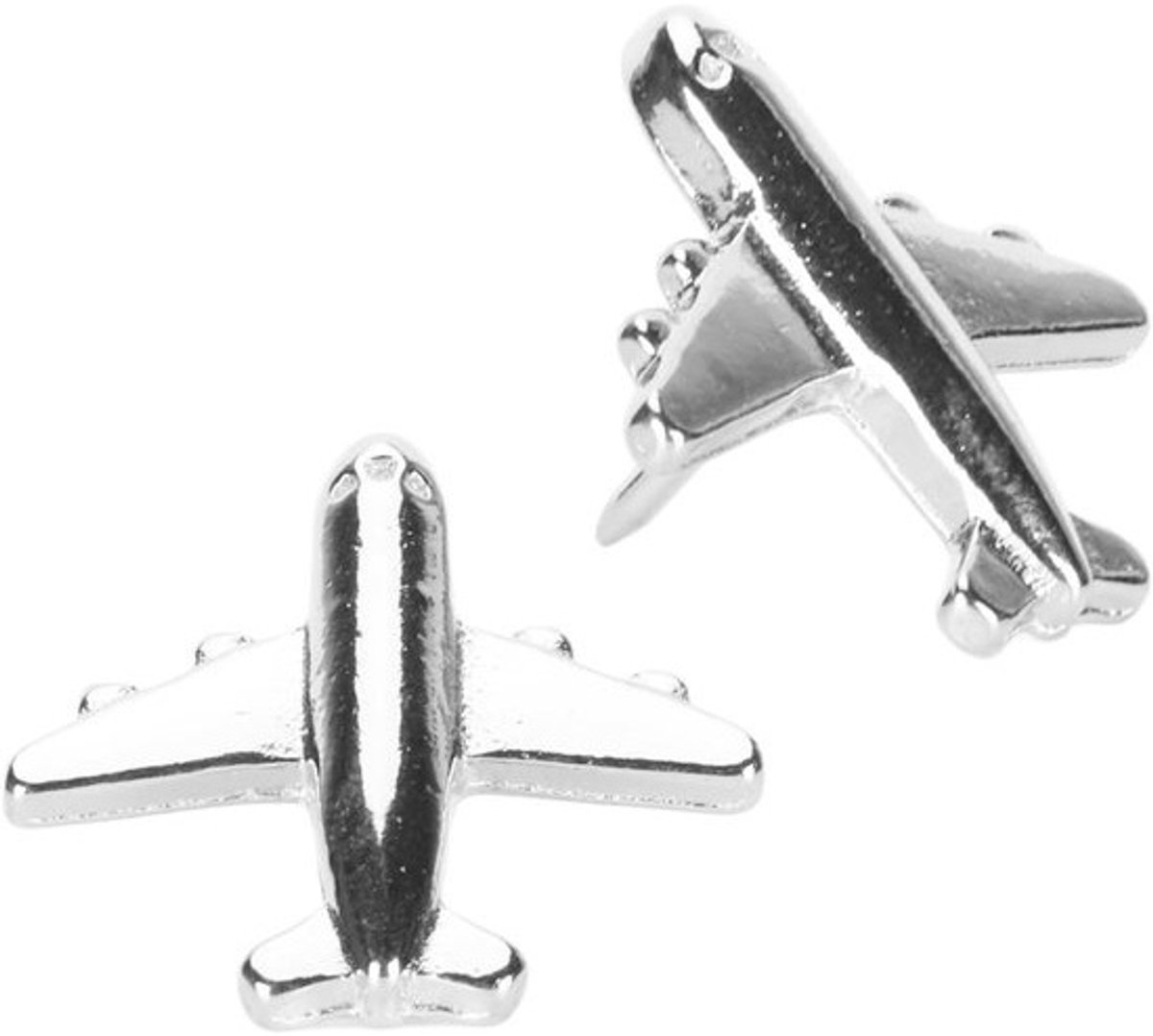 Vliegtuigpunaises - Decoratieve pins - Voor het bevestigen van berichten - Zilverkleurig metaalontwerp - 30 stuks - Zilver
