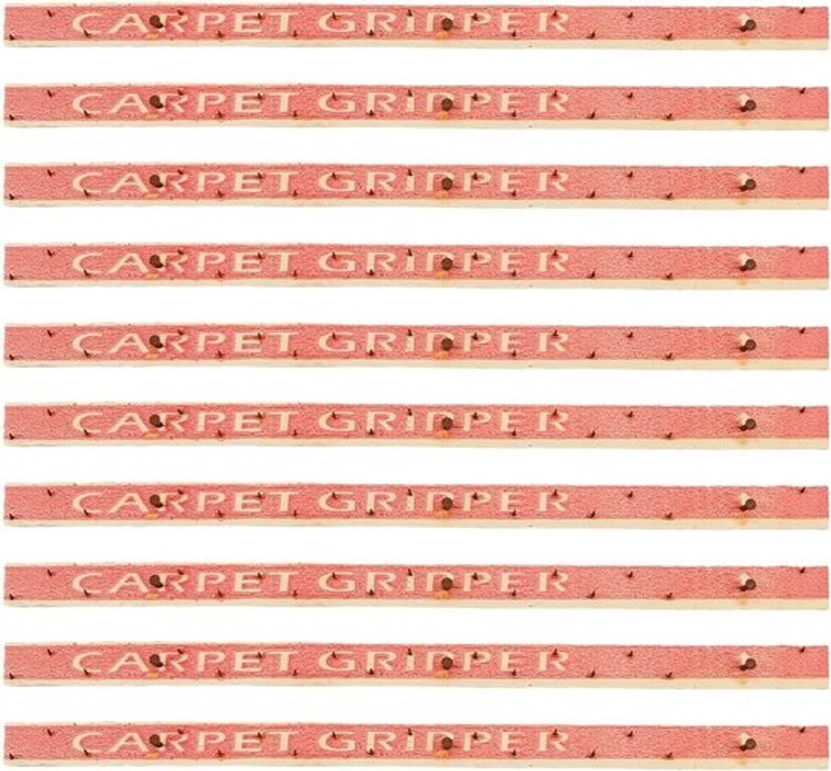Tapijtspijkerstrips - Nagelstrips - Voor het leggen van vloerbedekking - Inclusief spijkers - 40 cm lang - Indiaas rood