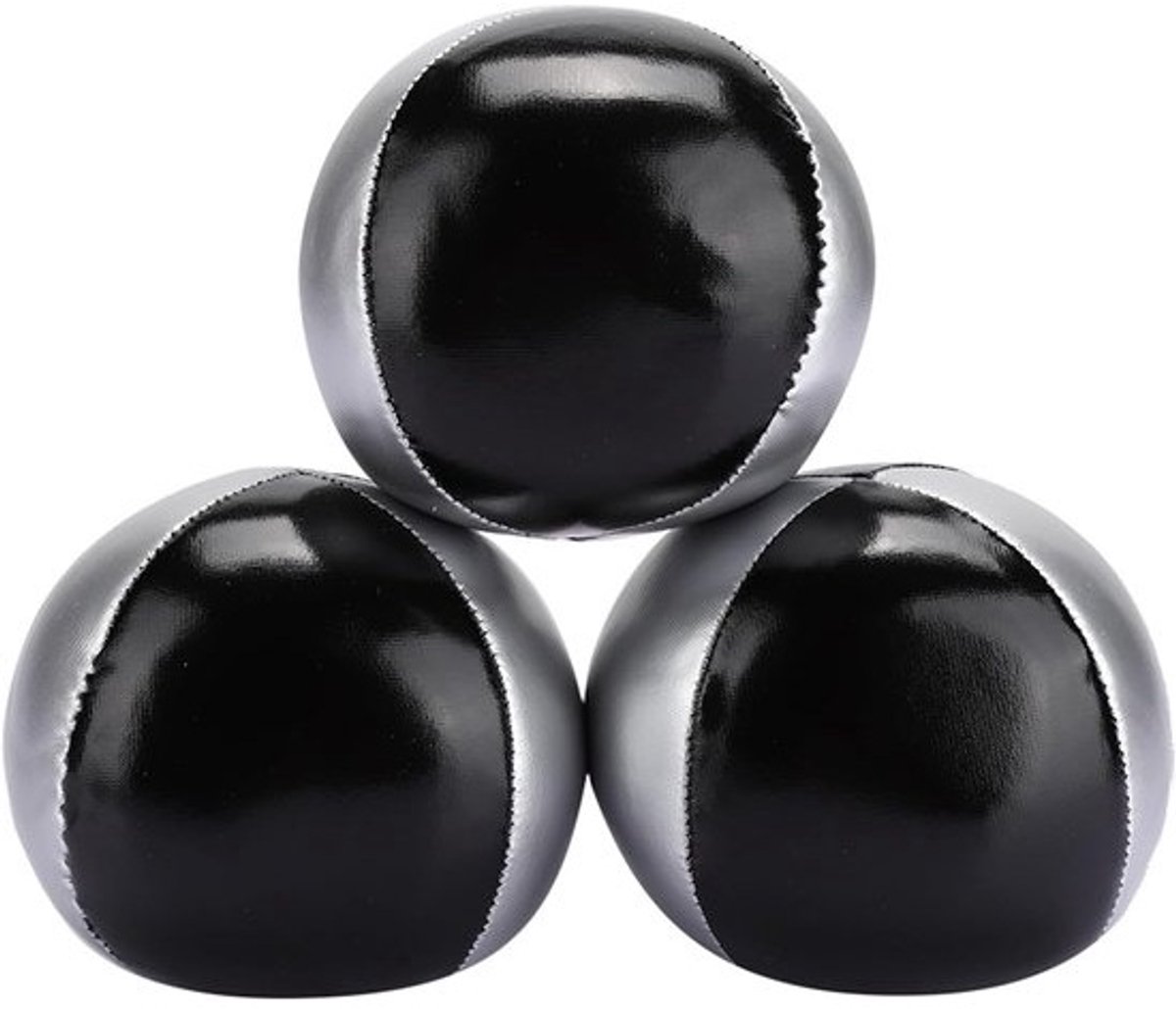 Jongleerballen - Oefenballen - Voor behendigheidstraining - PU-leermateriaal - Diameter 63 cm - Zwart