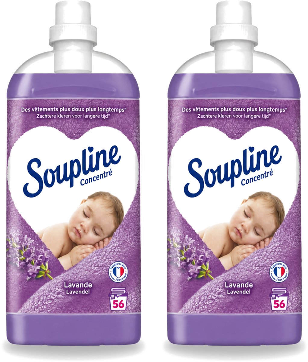 2 x Soupline - Wasverzachter - Lavendel - 56 Wasbeurten - 1.3L - Voordeelverpakking - 2 stuks