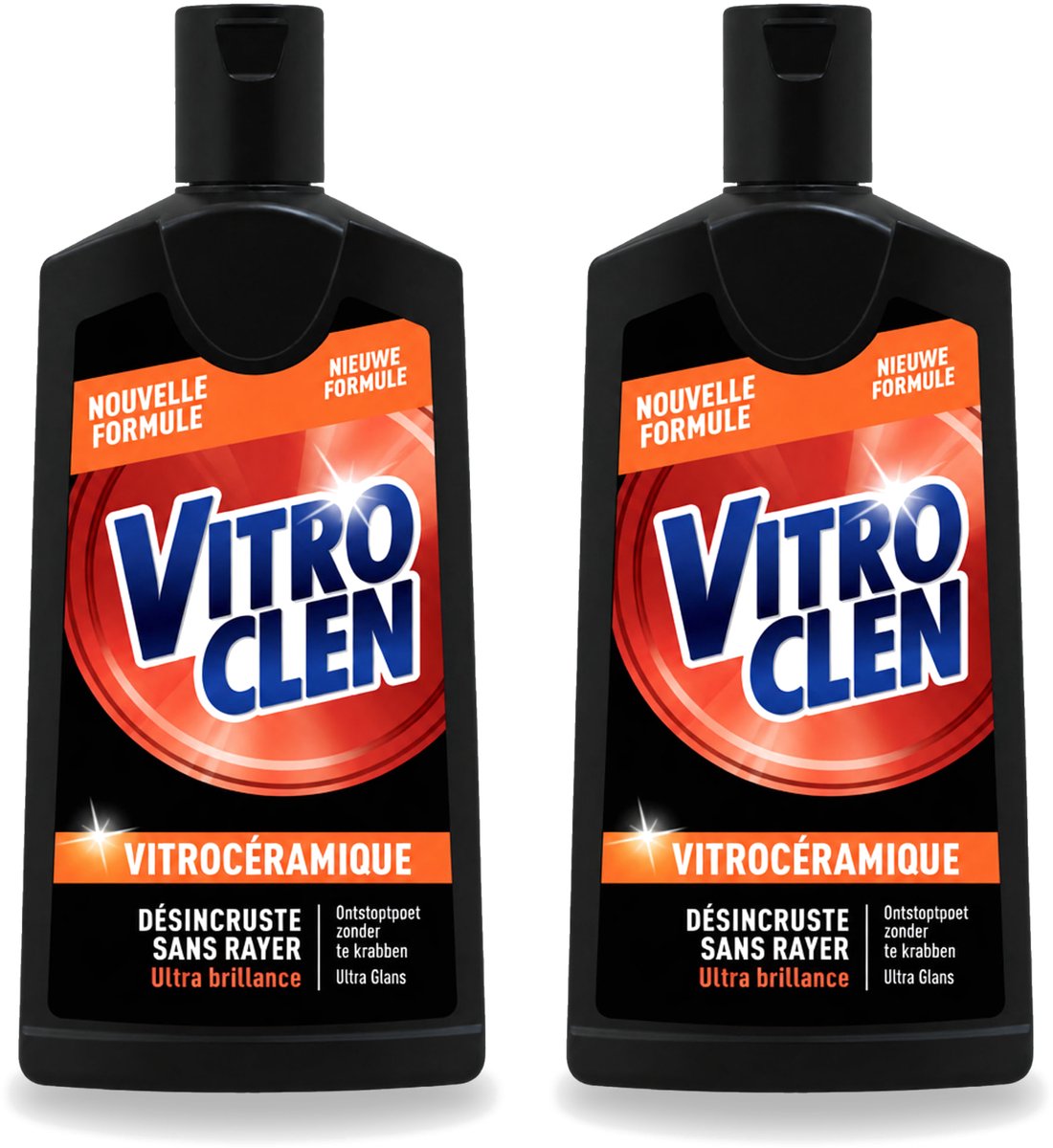 2 x Vitroclen - Kookplaatreiniger - Keramisch & Inductie - Ultra Glans - 310 ml - Voordeelverpakking - 2 stuks