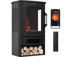 MOA Sfeerhaard Elektrisch - Met App - Haard met Verwarming - 2000W - Kachel Vrijstaand - Openhaard…