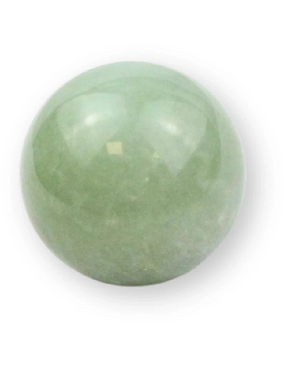 Ruben Robijn Edelsteenbol natuurlijk Hetian Jade, 3,5 - 4 cm Groen