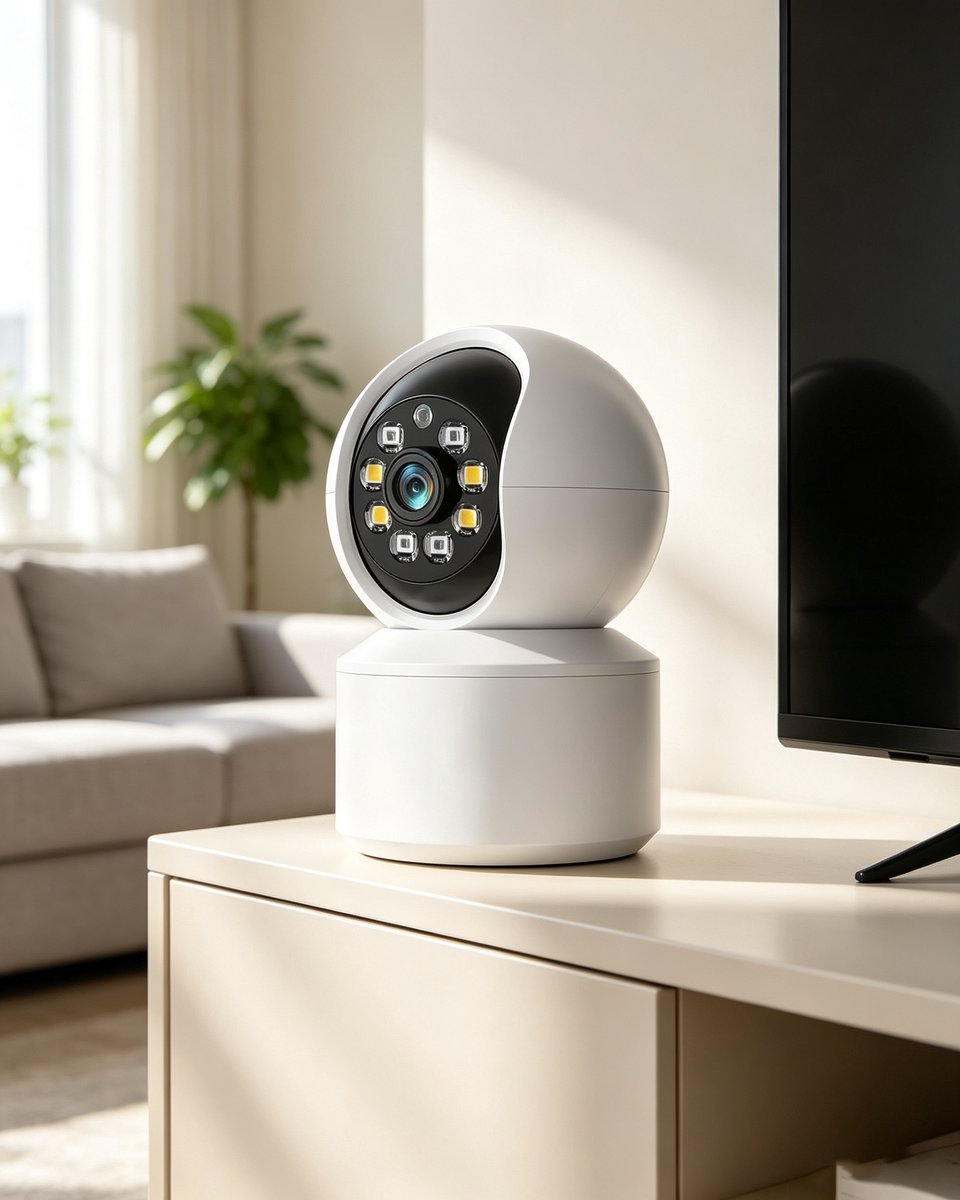 Deze tweeweg videocamera beschikt over high definition wifi intelligente bewegingsdetectie en ondersteunt videogesprekken Hij is geschikt voor huisbeveiliging en kan worden bediend via een mobiele app