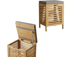 Bamboe wasmand met zitting DISA, 40 l
