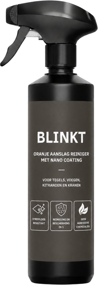 Oranje Aanslag Douche Reiniger met Nano Coating - Verwijdert Roze Aanslag - Reukloos - Tegels & Voegen - 500ml - BLINKT
