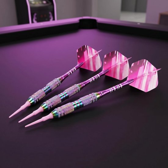 Professionele Soft Tip Darts met Plastic Punt voor Elektronisch Dartbord, Set van 3, 18g, Kleurige Dartpijlen met Koper Barrel en Opbergdoos — afbeelding 5