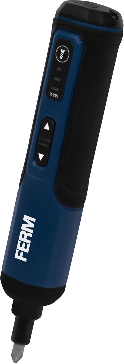 FERM - CDM1180 - Accu schroevendraaier - 4V - 1.5Ah - met 5 bits - werkplekverlichting - USB-C laadkabel - magnetische bithouder - Schroevendraaier op accu.