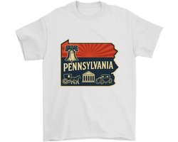 Pennsylvania Shirt – PENNSYLVANIA – Americana Outfit – Unisex T-Shirt voor Dames & Heren – Leuk Cadeau voor Amerika liefhebbers