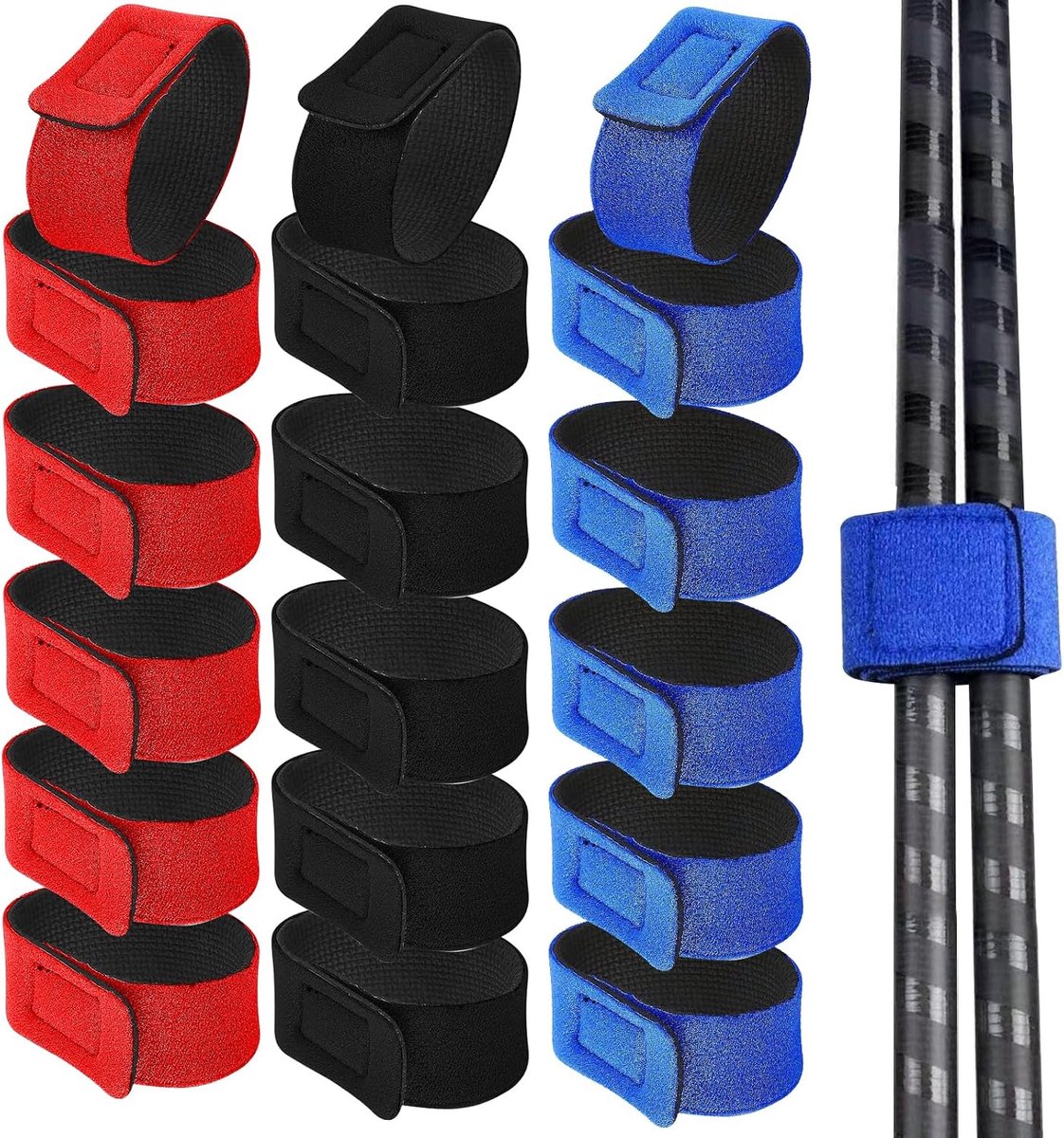 Pack of 18 Fishing Straps, Neoprene , Fishing Strap for Tying and Protecting Spider and Sea, Fishing Strap, Non-Slip - ShopVlot
